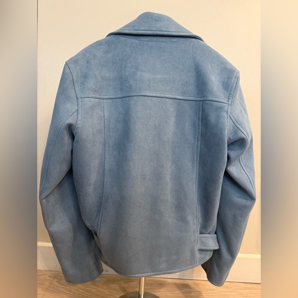 Dauntless Blue Vegan Leather Jacket - Picture 2 of 12